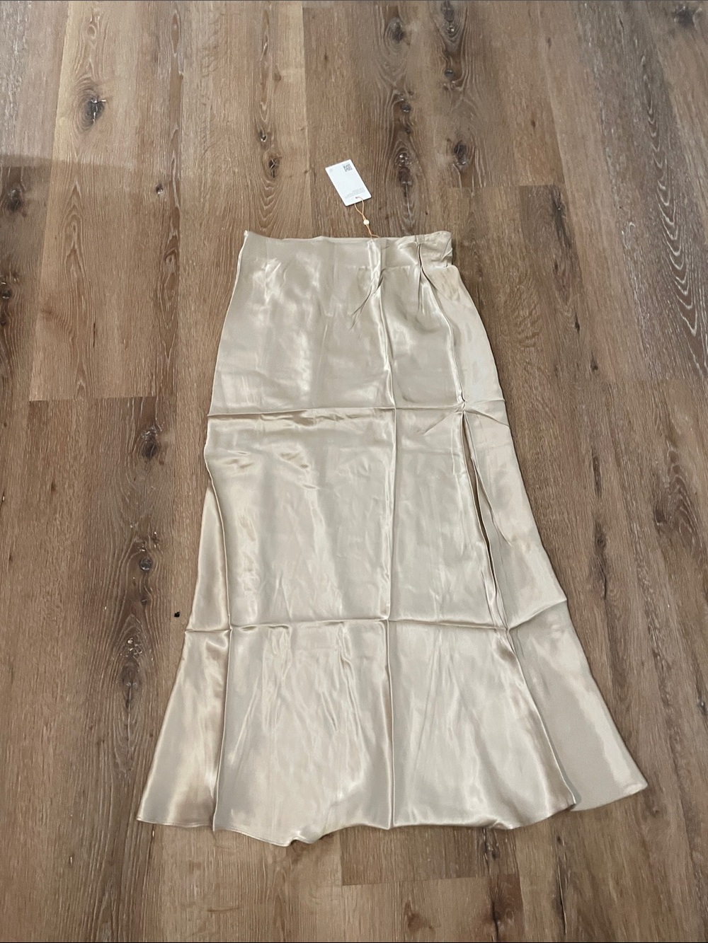 Quince Champagne Satin Maxi Skirt
